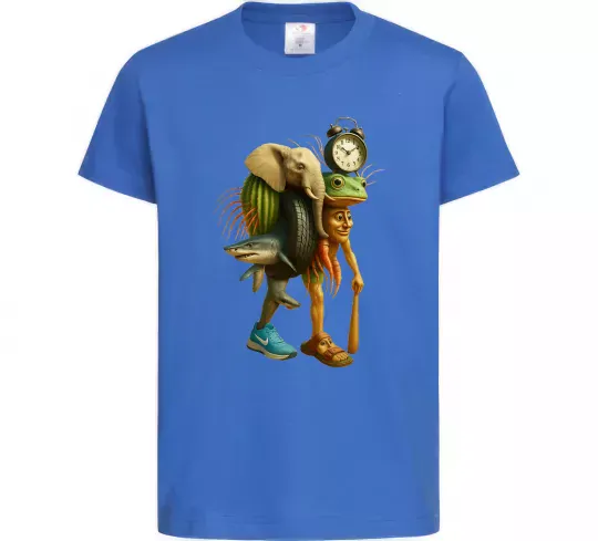 Дитяча футболка Trippa Troppa Tralala Lirilì Rilà Tung Tung Яскраво-синій фото