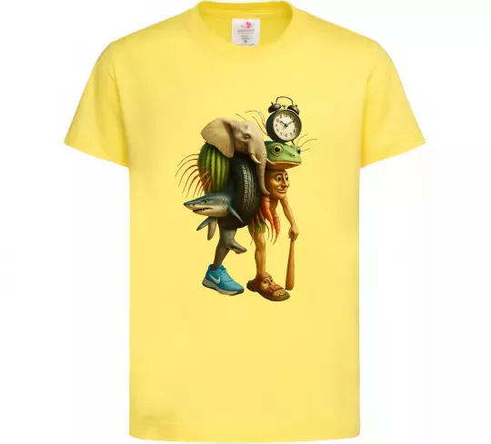 Дитяча футболка Trippa Troppa Tralala Lirilì Rilà Tung Tung Лимонний фото