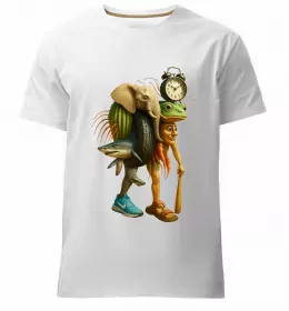 Мужская премиум футболка Tung tung tung sahur Черный фото