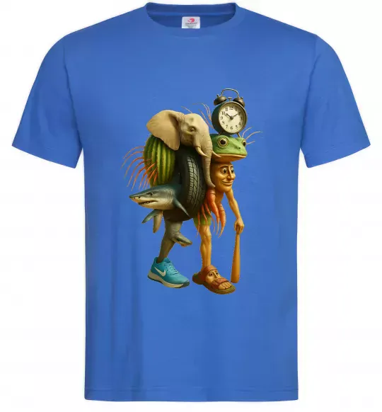 Чоловіча футболка Trippa Troppa Tralala Lirilì Rilà Tung Tung Яскраво-синій фото