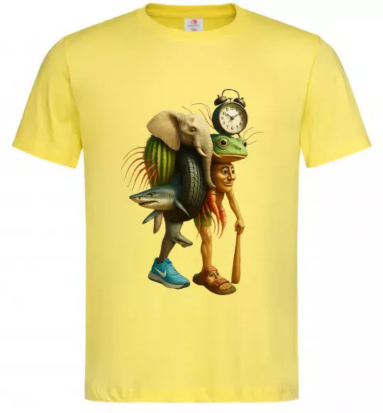 Чоловіча футболка Trippa Troppa Tralala Lirilì Rilà Tung Tung Лимонний фото