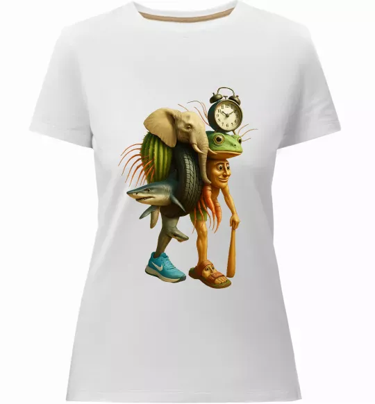 Женская премиум футболка Trippa Troppa Tralala Lirilì Rilà Tung Tung Белый фото