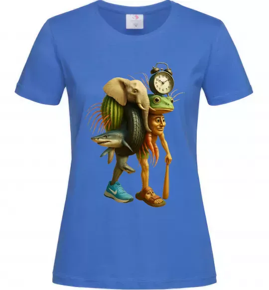 Жіноча футболка Trippa Troppa Tralala Lirilì Rilà Tung Tung Яскраво-синій фото