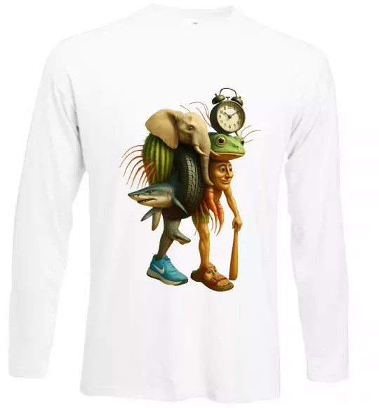 Лонгслів Trippa Troppa Tralala Lirilì Rilà Tung Tung Білий фото