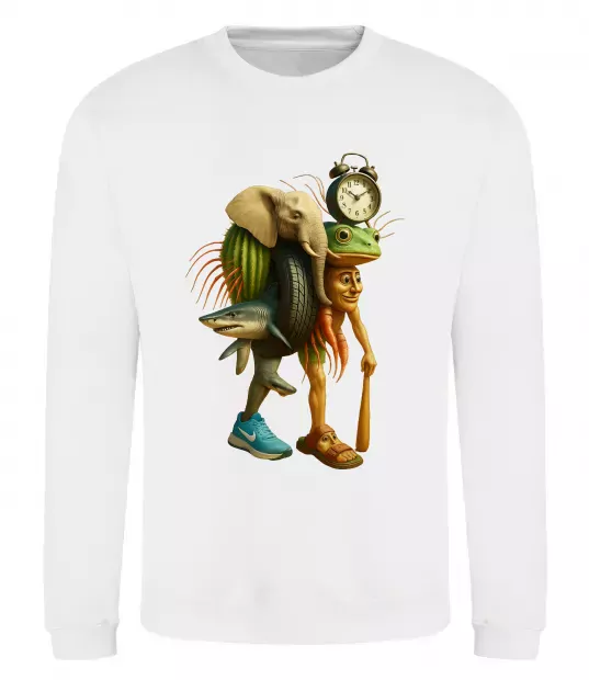 Світшот Trippa Troppa Tralala Lirilì Rilà Tung Tung Білий фото