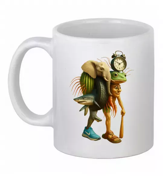 Чашка керамічна Trippa Troppa Tralala Lirilì Rilà Tung Tung Білий фото