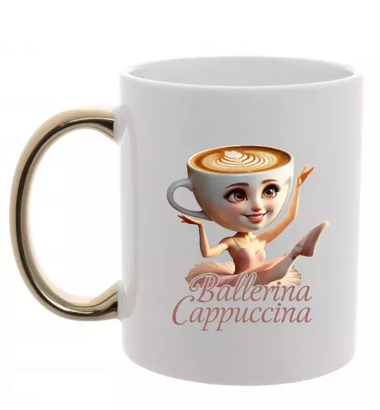 Чашка з кольоровою ручкою Ballerina Cappucina Золото фото
