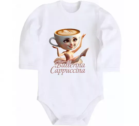 Детский боди Ballerina Cappucina Белый фото