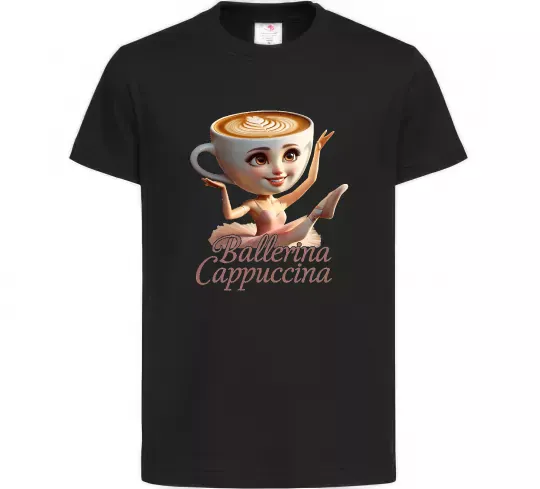 Детская футболка Ballerina Cappucina Черный фото