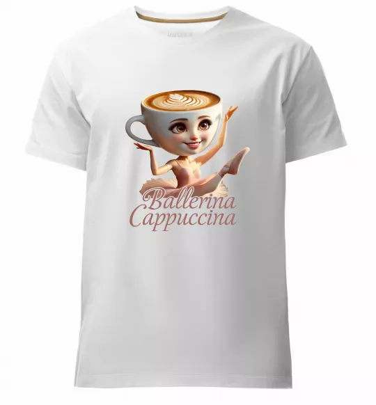 Мужская премиум футболка Ballerina Cappucina Белый фото
