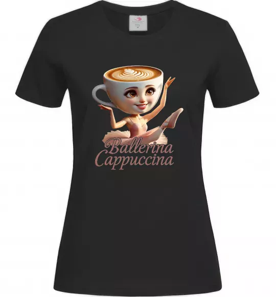 Женская футболка Ballerina Cappucina Черный фото