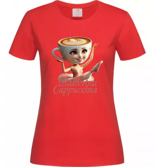 Женская футболка Ballerina Cappucina Красный фото