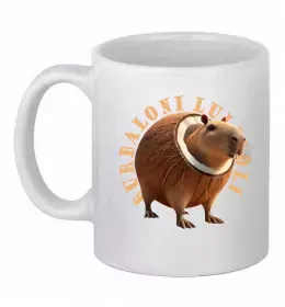 Чашка керамічна Burbaloni luliloli Білий фото