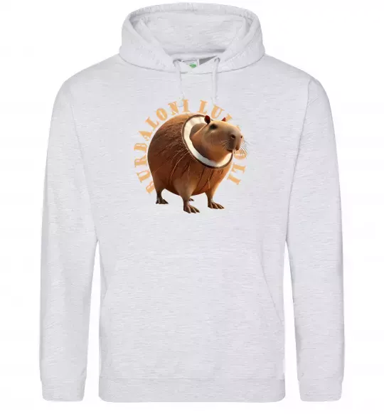 Чоловіча толстовка (худі) Burbaloni luliloli Сірий меланж фото