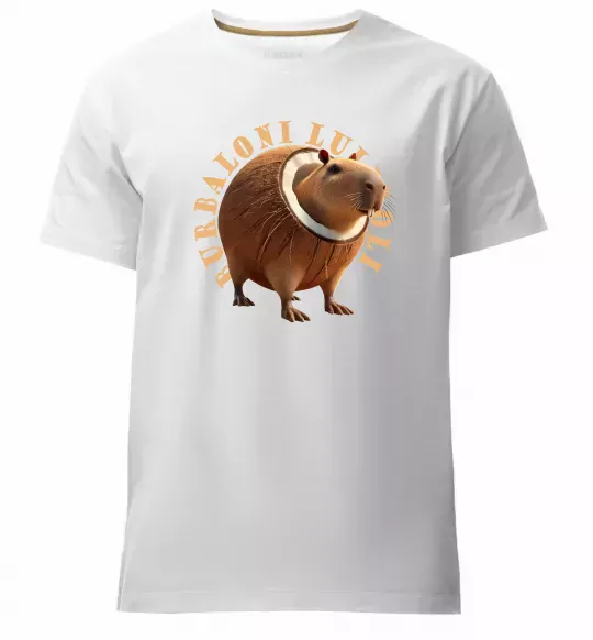 Мужская премиум футболка Burbaloni luliloli Белый фото