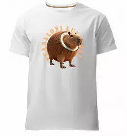 Мужская премиум футболка Tung tung tung sahur Черный фото