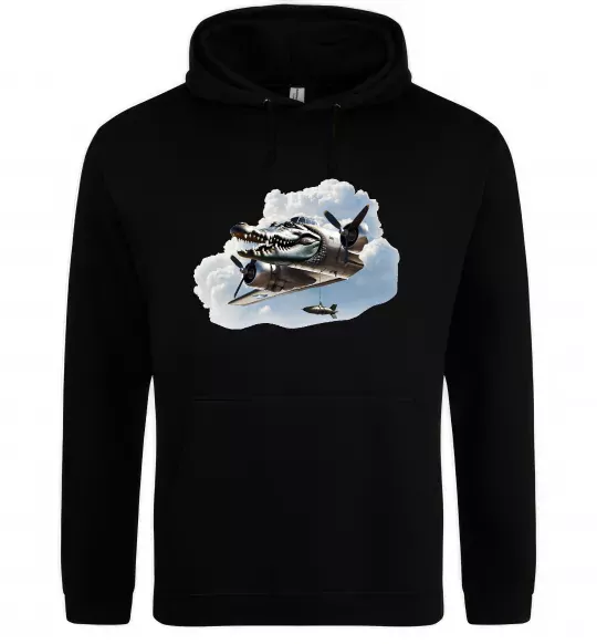 Женская толстовка (худи) Bombardiro Crokodilo Черный фото