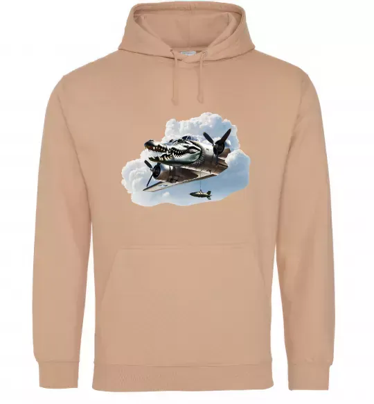 Женская толстовка (худи) Bombardiro Crokodilo Песочный фото