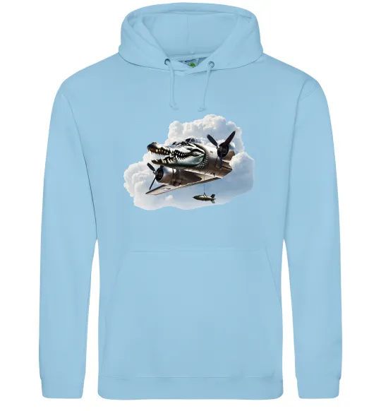 Женская толстовка (худи) Bombardiro Crokodilo Голубой фото