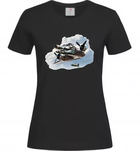 Жіноча футболка Bombardiro Crokodilo Чорний фото