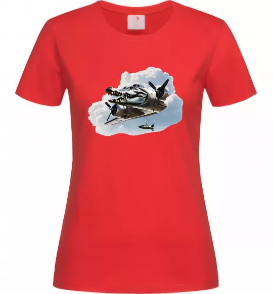 Жіноча футболка Bombardiro Crokodilo Червоний фото