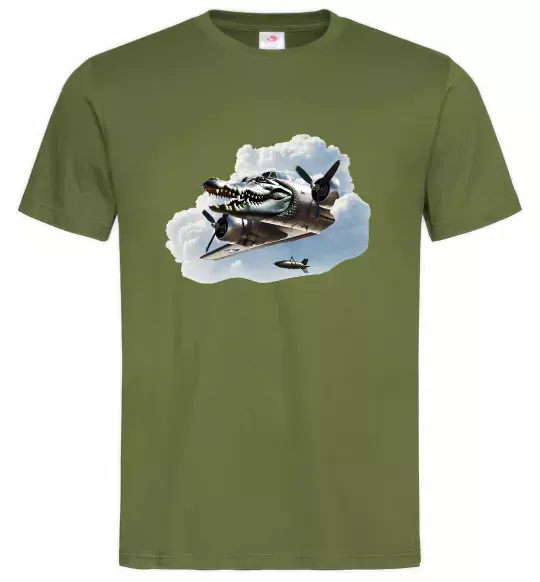 Чоловіча футболка Bombardiro Crokodilo Оливковий фото