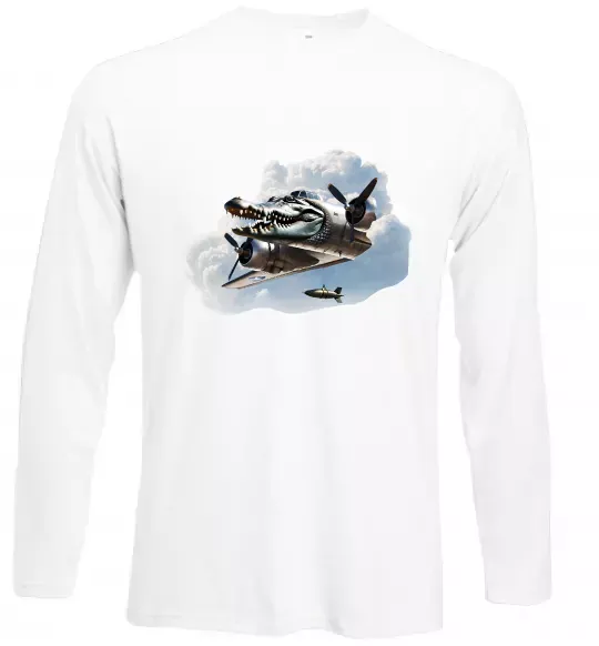 Лонгслів Bombardiro Crokodilo Білий фото