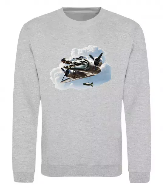 Світшот Bombardiro Crokodilo Сірий меланж фото