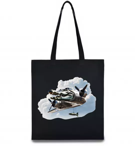 Эко-сумка Bombardiro Crokodilo Черный фото