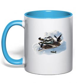 Чашка з кольоровою ручкою Bombardiro Crokodilo