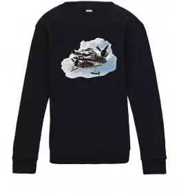 Детский Свитшот Tung tung tung sahur Серый меланж фото Детский Свитшот Tung tung tung sahur Серый меланж фото