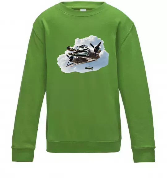 Детский Свитшот Bombardiro Crokodilo Лаймовый фото