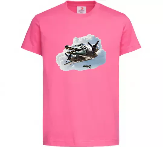 Дитяча футболка Bombardiro Crokodilo Яскраво-рожевий фото