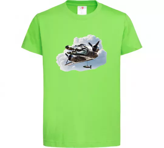 Дитяча футболка Bombardiro Crokodilo Лаймовий фото