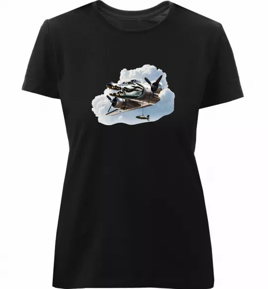 Жіноча преміум футболка Bombardiro Crokodilo Чорний фото