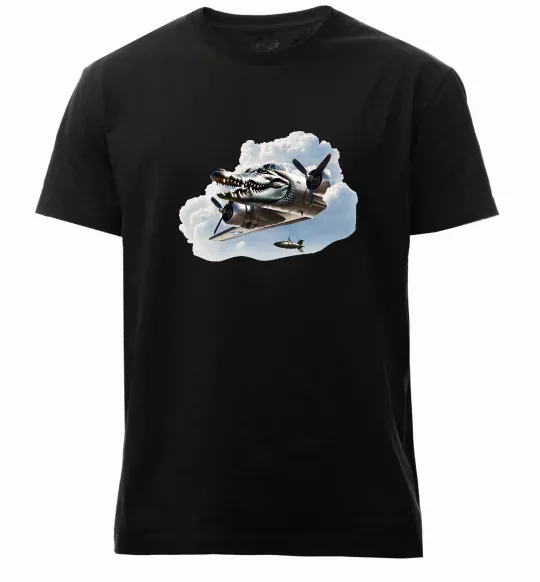 Мужская премиум футболка Bombardiro Crokodilo Черный фото