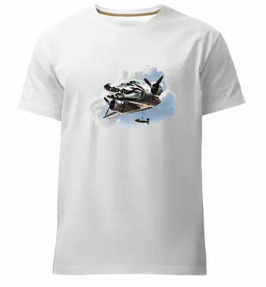 Мужская премиум футболка Bombardiro Crokodilo Белый фото