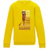 Детский Свитшот Tung tung tung sahur Солнечно желтый Детский Свитшот Tung tung tung sahur Солнечно желтый фото