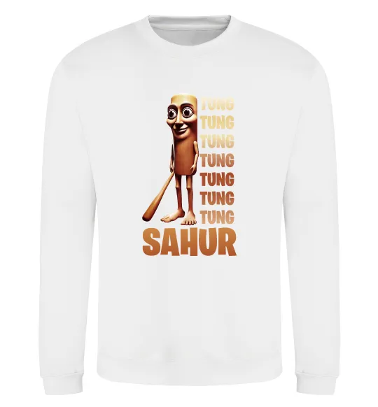 Свитшот Tung tung tung sahur Белый фото