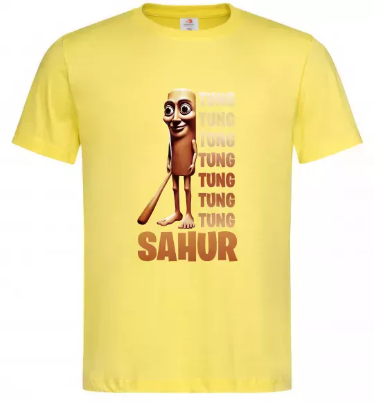 Чоловіча футболка Tung tung tung sahur Лимонний фото