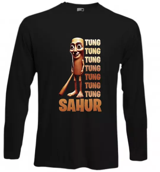 Лонгслів Tung tung tung sahur Чорний фото