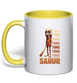 Чашка з кольоровою ручкою Tung tung tung sahur Чашка з кольоровою ручкою Tung tung tung sahur