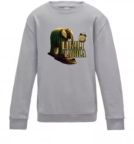 Дитячий світшот Lirili larila Сірий меланж фото