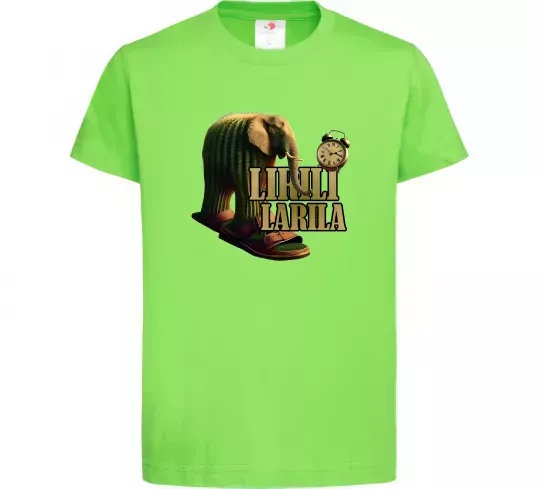 Дитяча футболка Lirili larila Лаймовий фото