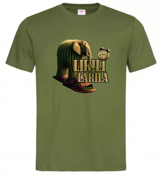 Чоловіча футболка Lirili larila Оливковий фото