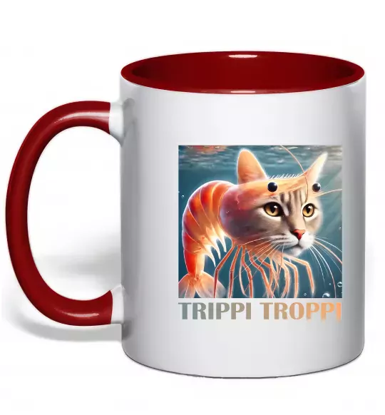 Чашка з кольоровою ручкою Trippi troppi Червоний фото