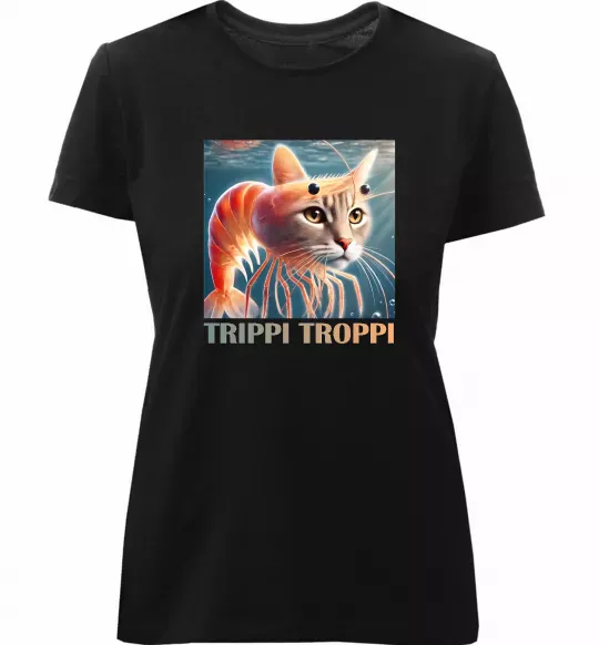 Жіноча преміум футболка Trippi troppi Чорний фото