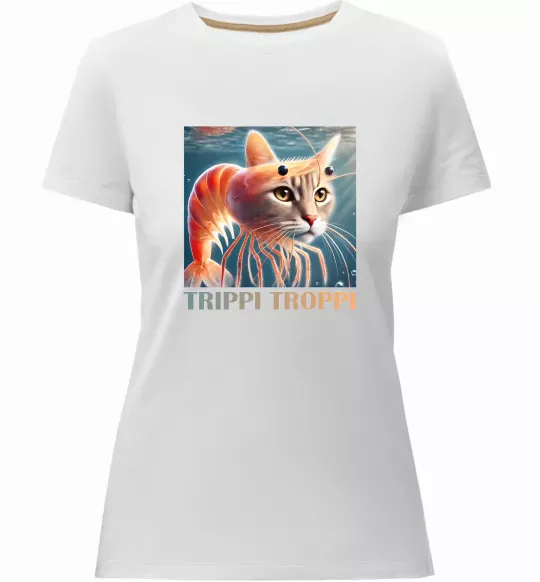 Жіноча преміум футболка Trippi troppi Білий фото