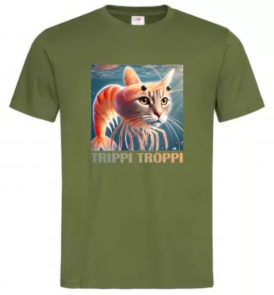 Чоловіча футболка Trippi troppi Оливковий фото