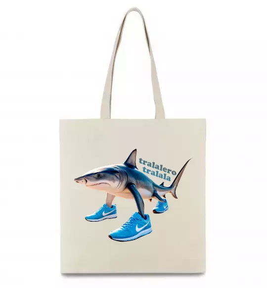 Еко-сумка Tralalero tralala Бежевий фото